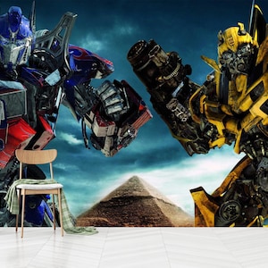 Transformers Kids Room Mural: Optimus Prime Peel and Stick Wallpaper