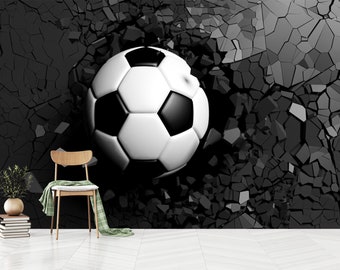 3D-fotbollstapet: Skalbar sportväggdekoration