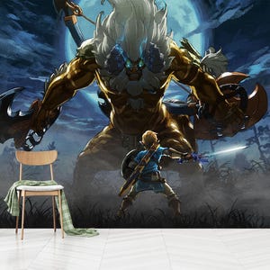Zelda Nursery Wall Mural: Game Art Peel and Stick Wallpaper