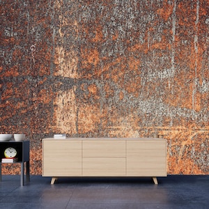 Rusty Metal Wallpaper: Peel and Stick Rust Wall Mural