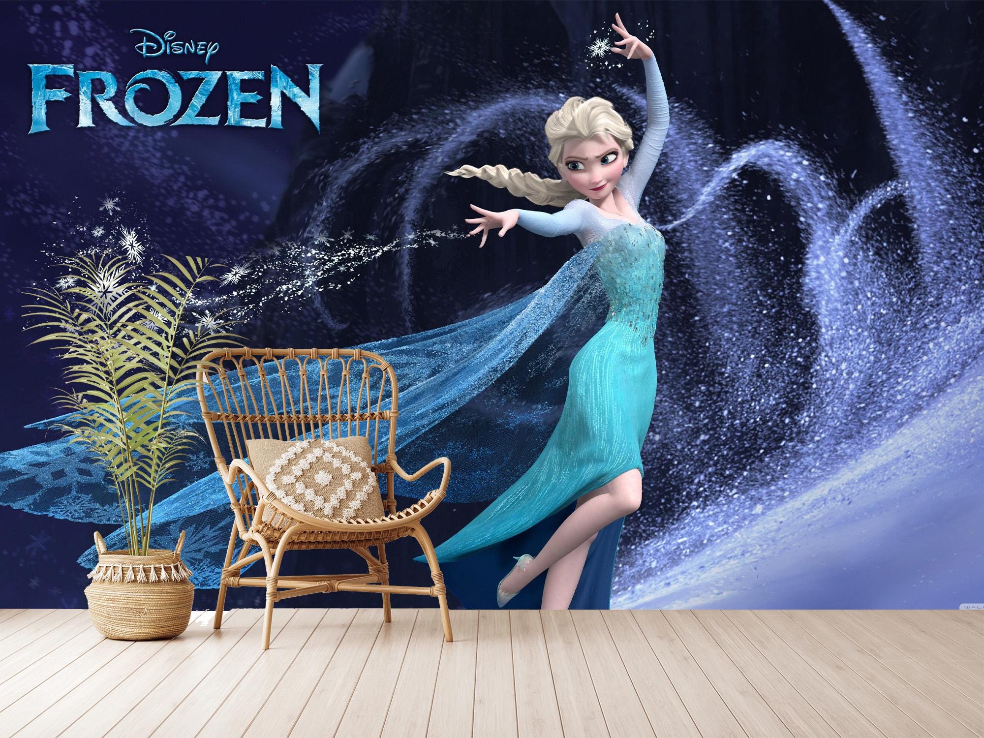 Mural de pared Castillo de hielo de Elsa: decoración infantil de Frozen, papel  pintado autoadhesivo - Etsy México, image size:2000x1500