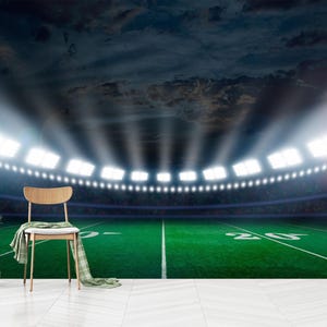 Muurkunst voetbalstadion: Peel-and-Stick-behang kinderkamer