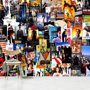 Vintage Movie Posters Wallpaper: Peel and Stick Non-Woven