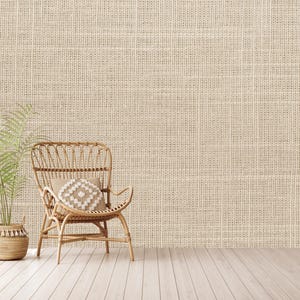 Beige Leinen Tapete zum Abziehen und Aufkleben, Selbstklebende Tapete im modernen Stil, neutrales, minimalistisches Design, selbstklebend, Vlies Tapete