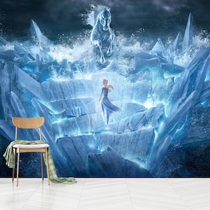 Princess Elsa Kids Room Wallpaper: Frozen Wall Art (Peel and Stick)
