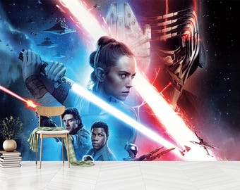 papier peint panoramique Star Wars Collage multicolore - Disney