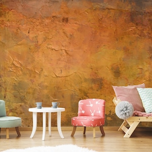 Rusty Metal Peel and Stick Wallpaper: Non-Woven Rust Wall Mural