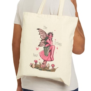 Melanie Martinez Cotton Canvas Tote Bag - Available in natural and black colors-Melanie Martinez Merch- Nymph of the Portals