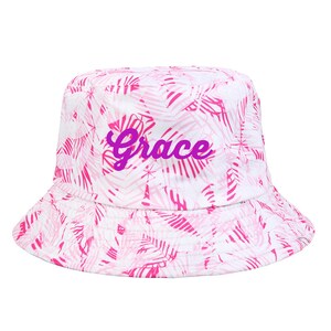Customized Women&#39;s Embroidered Bucket Hat Custom Text Embroidery Bucket Hat Summer Hat Personalized Gift Vacation Travel Beach Bucket Hat