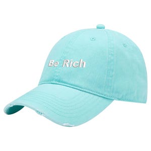 Add Name or Text to Back or Side of Distressed Baseball Cap, Back of Hat Embroidery, Side of Hat Embroidery, Customize Baeball Cap