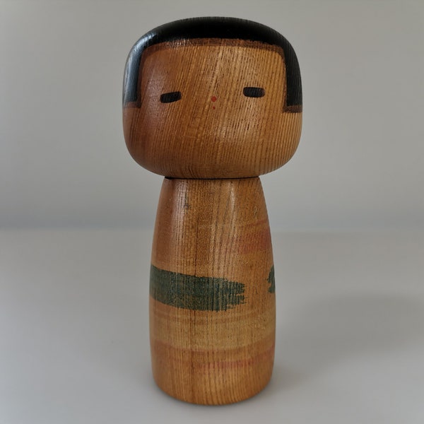 poupée japonaise kokeshi vintage avec maître de la boîte Yamanaka Sanpei 15 cm avec boîte d'origine