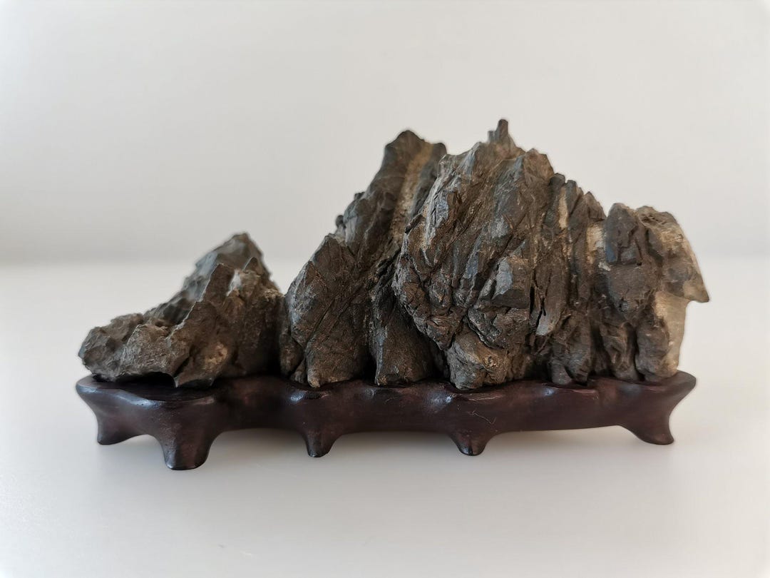 Suiseki Rocks Vintage Suiseki Mountain Viewing Stone Japanese Rock Furuya-ishi 273g ...