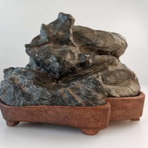 Japanse rotssteen Suiseki bergzicht 1216g