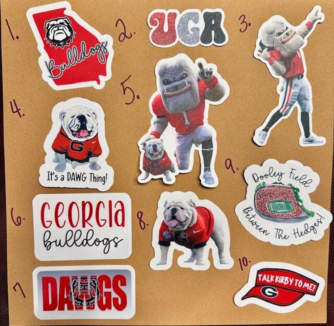 Uga Decal Go Dawgs Uga Sticker Bumper Sticker Vinyl Decal 5&quot