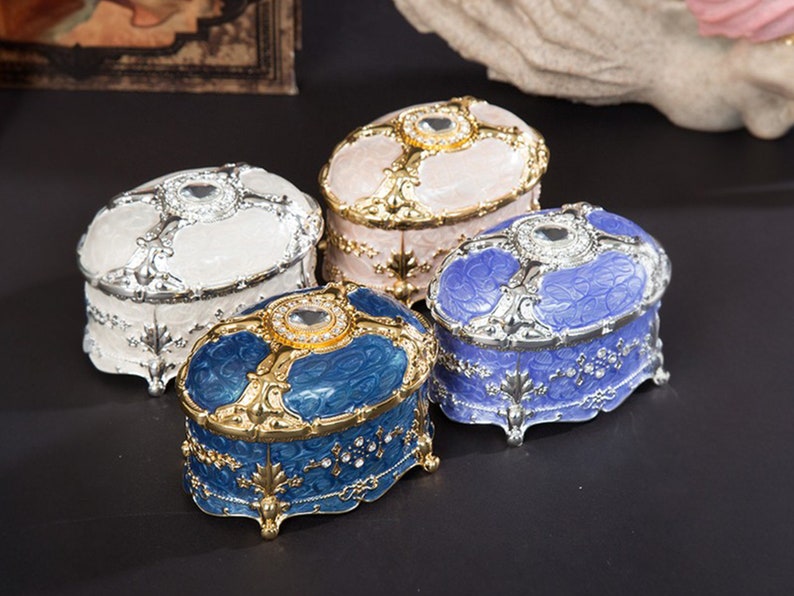 Palace Style Jewelry Box Highgrade Jewelry Ring Storage Box Vintage