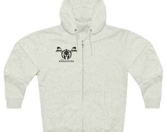 THE KNIGHTSTER Full Zip Hoodie: Unisex Cotton-Blend