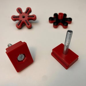 3D Printable T-Track Slider Nuts and Knobs Compatible with DEWALT Table Saw (Featherboard not included)