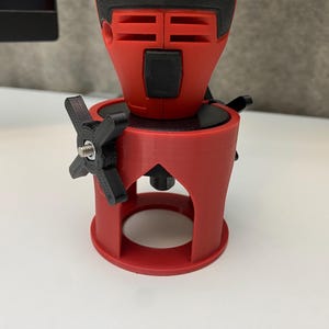 3D Printable Adjustable Router Conversion Kit for Milwaukee Rotary Tool 2460-20
