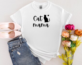 Cat Mama Shirt, Cute Cat Shirt Women, Cat Mama Shirt Women, Cat Mama Gift Shirt, Gift for Cat Mom, Gift for Cat Mama Shirt
