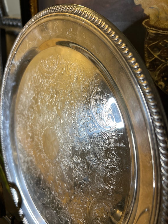 F.B. Rogers Silver Co. Round Platter 6705 1883, Crown Signature - Etsy