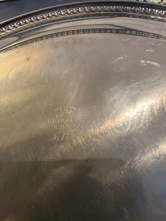 F.B. Rogers Silver Co. Round Platter 6705 1883, Crown Signature - Etsy