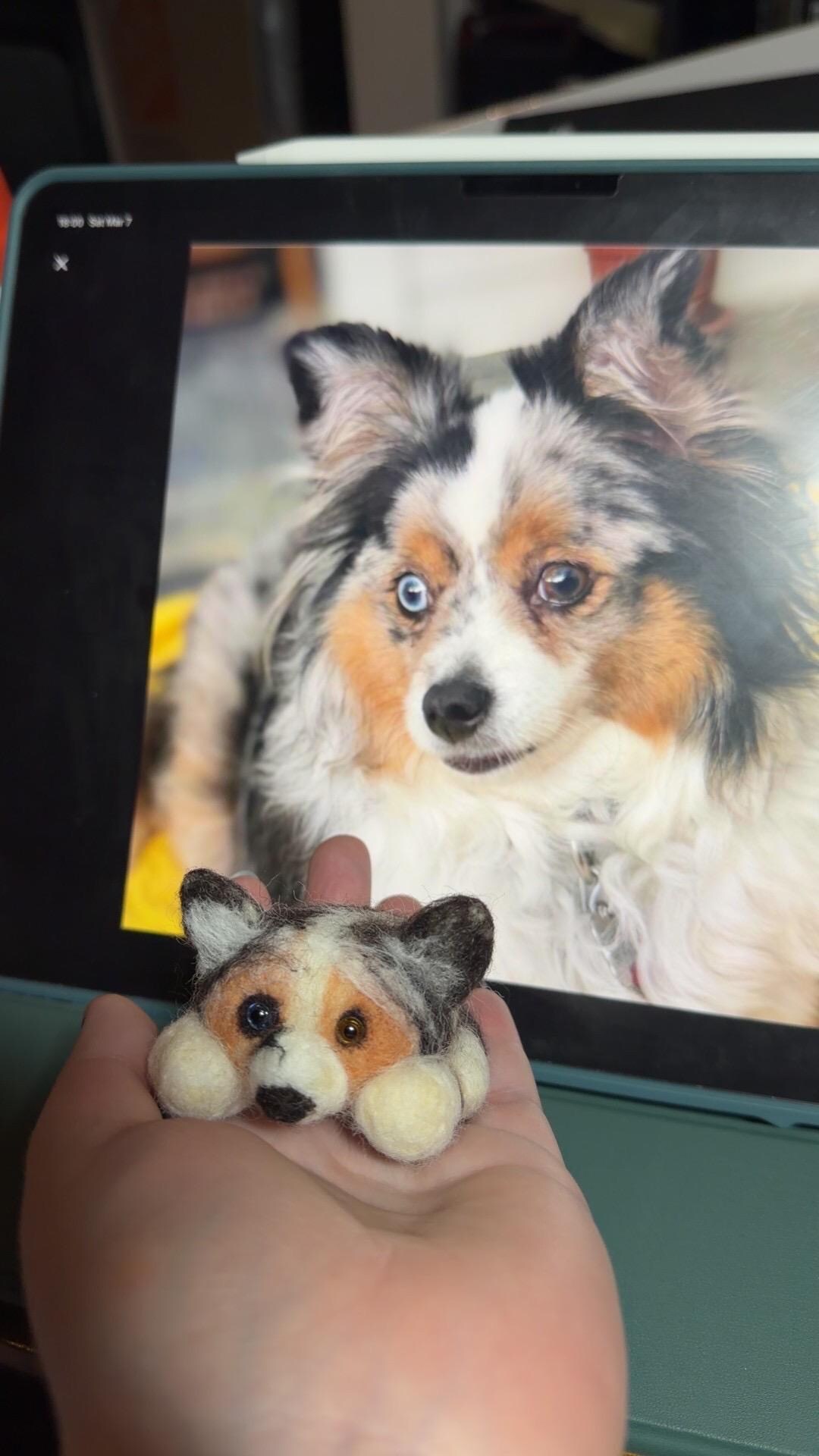 Felted Pets Needle Felted Pet Replica, Dog or Cat, Custom Pet Portrait, Little Felt ...