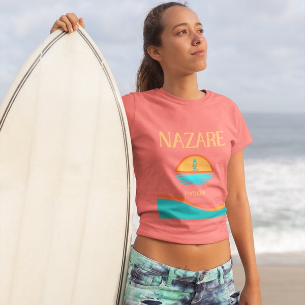 Nazare Portugal T-shirt Surf Nazare Big Waver Surfer Ethusiast