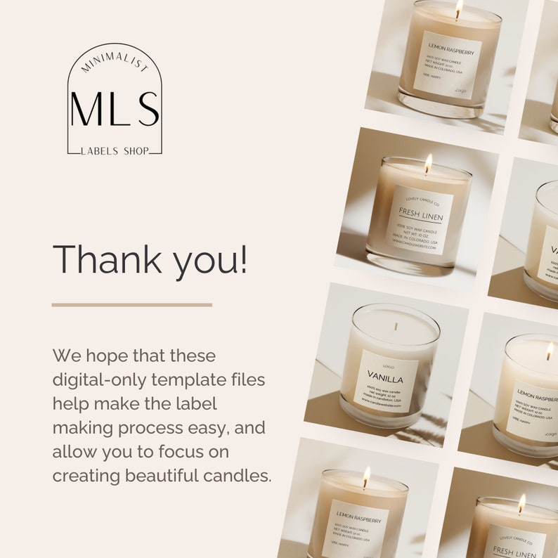 Candle Label Template Avery Minimalist Candle Label Editable Avery