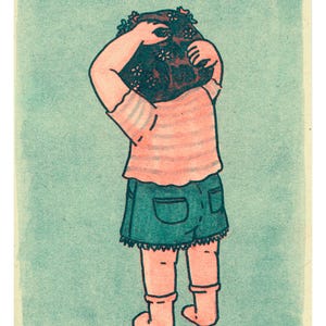 Hairclipping Risograph Mini Print