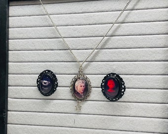Bloodless Pin and Necklace Set