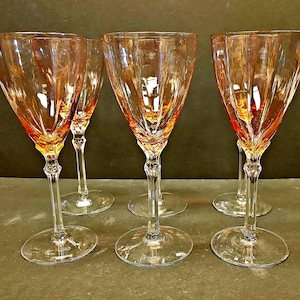 Fostoria &quot;5098-5298&quot; Rose Set of Six 8 1/4 inch Tall Water Goblets