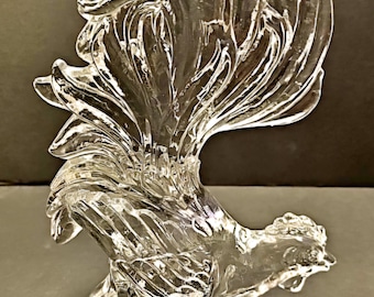 Heisey Crystal &quot;Chanticleer&quot; Fighting Rooster