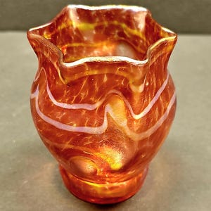 Fritz Heckert Art Nouveau Iridescent Vase c1900