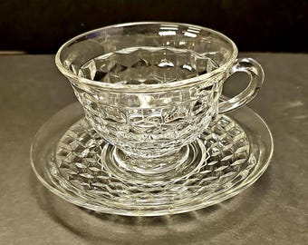 Fostoria "American" Set of Six Cups and Saucers