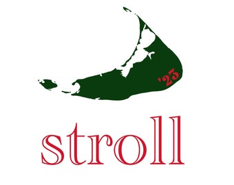 Customizable Nantucket Christmas Stroll Digital Artwork - Christmas Gift, Holiday Stroll, PNG JPEG Download for Cups, Hats, Shirts, Merch