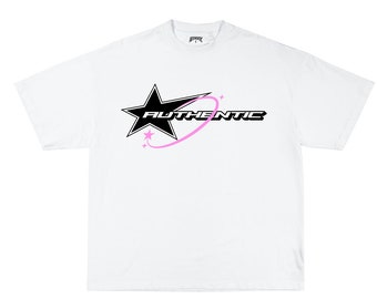 Authentic Y2K Shooting Star Tee (White)