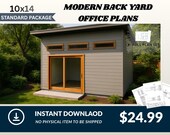 DIY Office Pod Plans: Modern Backyard Studio Shed (PDF Download)