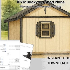 DIY Gartenschuppen Baupläne PDF: Küchenschuppen (digitaler Download)