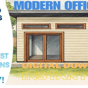 Modern Shed Plan PDF – Office Pod, Backyard Studio, Home Office Design