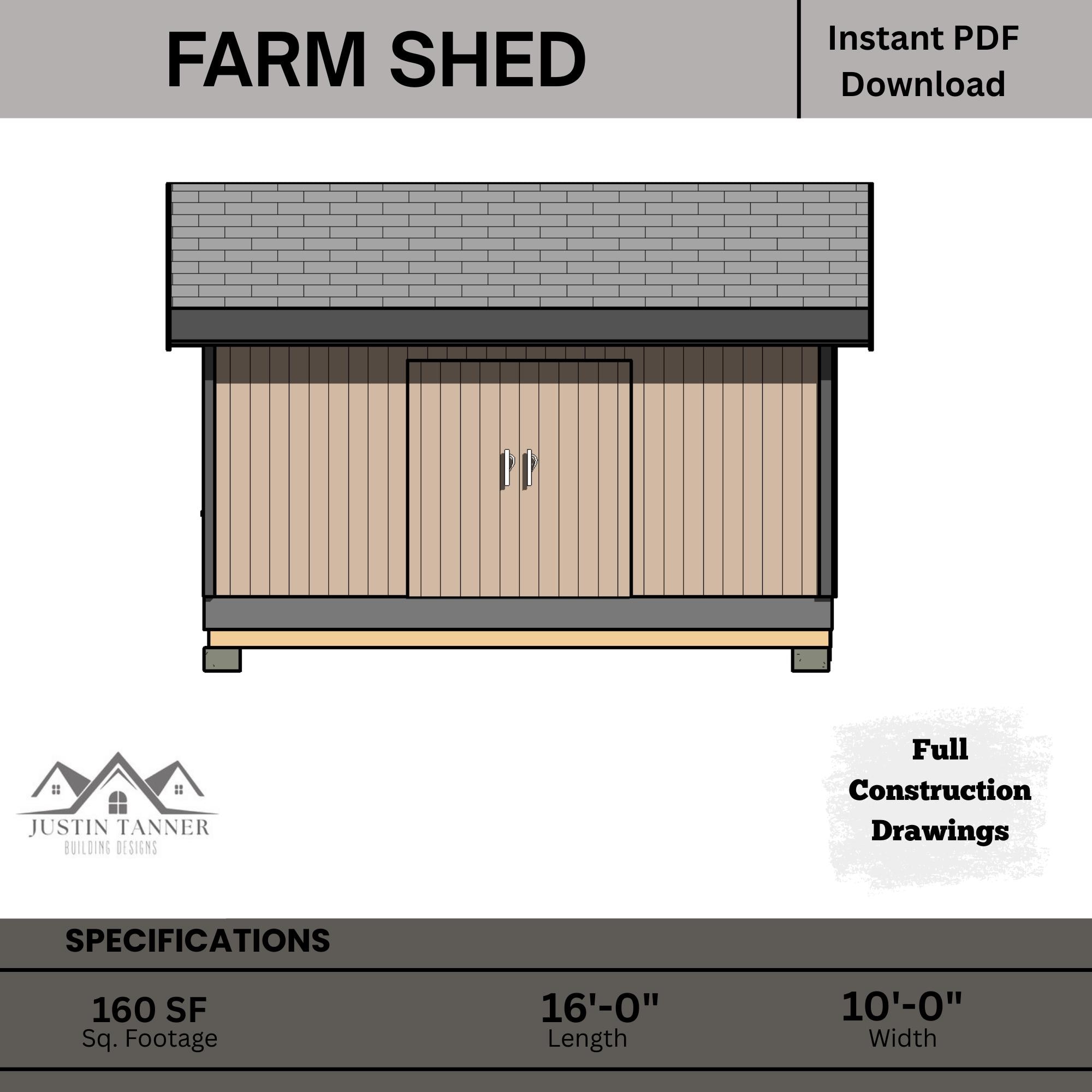 DIY Backyard Storage Shed Building Plans PDF: Food Shed (digital