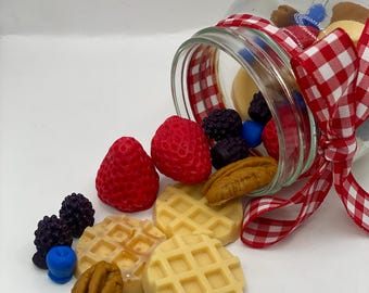 Berry waffle wax melts-blueberry waffle wax melts-strawberry-raspberry-bakery wax melts-gift