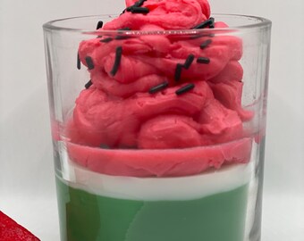 Watermelon Scented Soy Candle: Whipped Wax Summer Candle