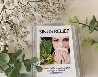 Sinus Relief Wax Melts: Eucalyptus, Menthol & Camphor