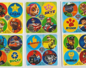 80 (Licensed) Paw Patrol Mini Stickers, 1.2" Round Each, Party Favors