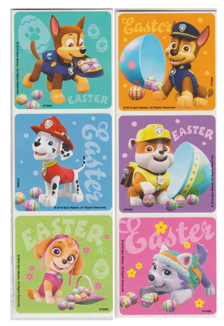 25 licensed Paw Patrol Easter Stickers, 2.5 X 2.5, Party Favors - Etsy
