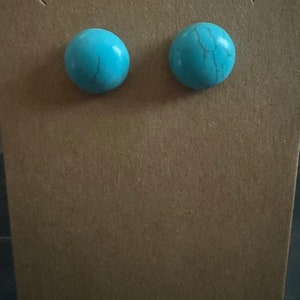 Turquoise Large Stud Earrings