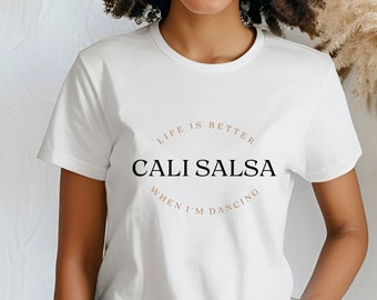 Dance Cali Salsa Tshirt, dance cali t-shirt, salsa shirt, dance gear, Id rather be dancing cali, dancing salsa tee, Colombian salsa t-shirt