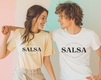 Salsa Dance Tshirt, dancing salsa t-shirt, salsa shirt, dance gear, Id rather be dancing salsa, latin dance tee, Colombian latino t-shirt