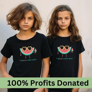 KIDS This Is Not A Watermelon Tee, Free Palestine Tshirt, Pro Palestine tee shirt, watermelon t-shirt, childrens watermelon Tshirt palestine