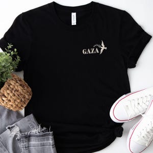 Gaza Unisex Tshirt, Free Palestine Tshirt, Pro Palestine shirt, palestine gaza strip t-shirt, peace dove T shirt, subtle palestine t-shirt